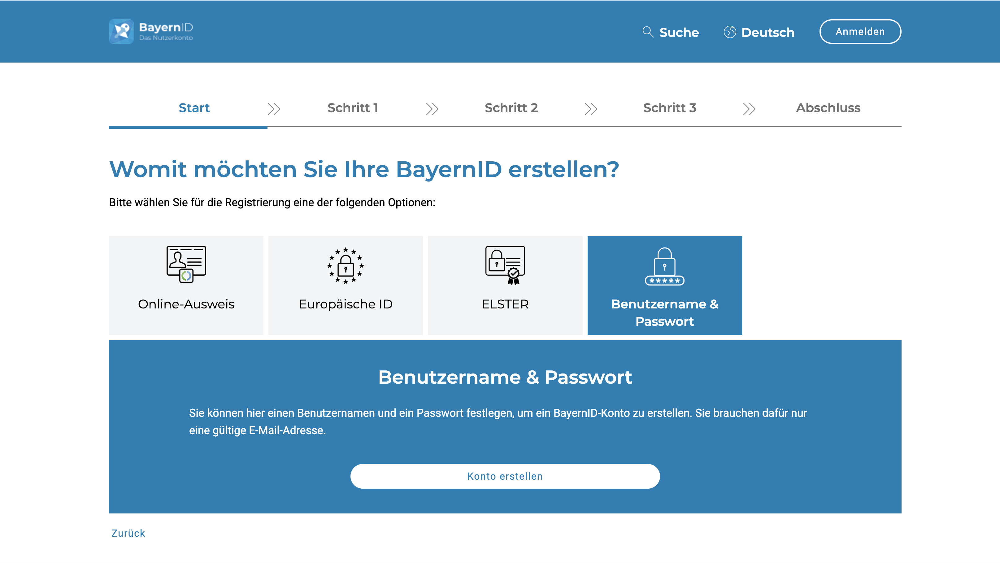                                                     Screenshot BayernID                                     